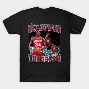 Hakeem Olajuwon The Dream Basketball Legend Signature Vintage Retro 80s 90s Bootleg Rap Style T-Shirt